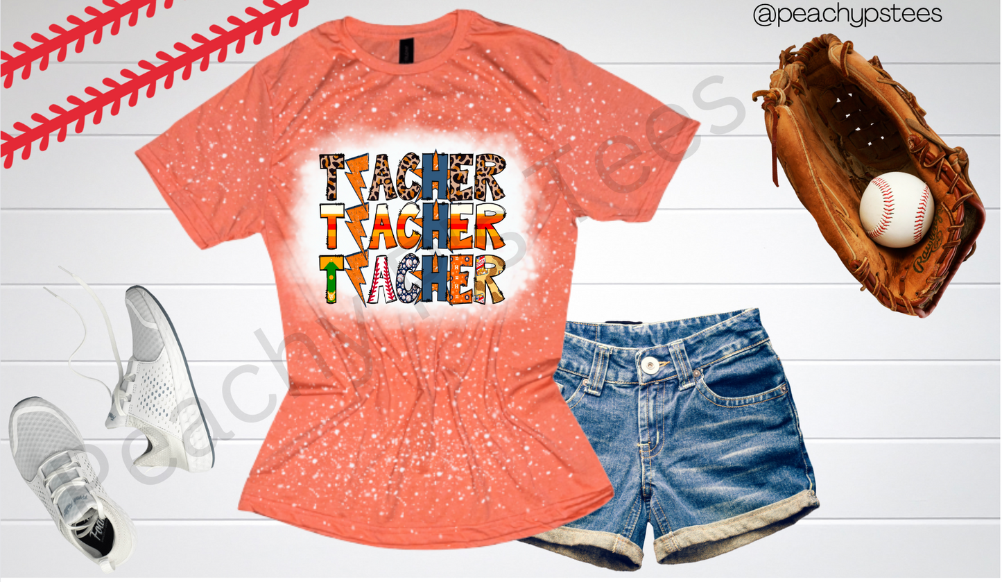 Houston Astros Lightning Bolt Bleached T-Shirt – Peachy P's Tees