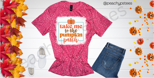 Take Me To The Pumpkin Patch Bleached T-Shirt