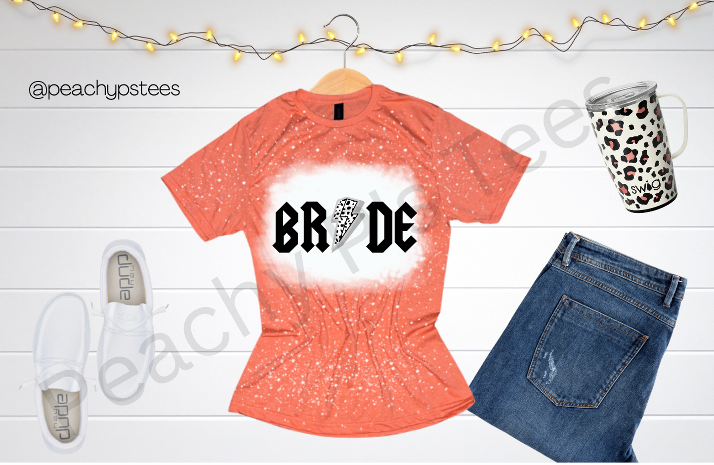 AC/DC Bride Bleached T-Shirt