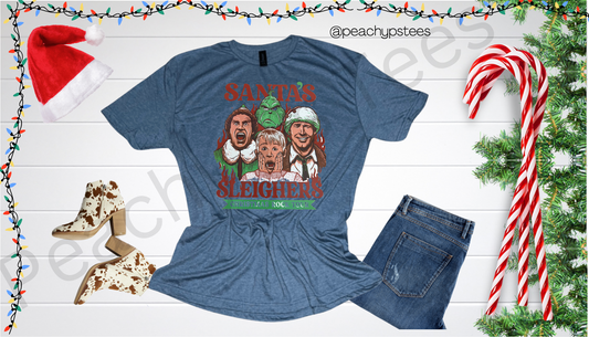 Santa's Sleighers Christmas Rock Tour T-Shirt