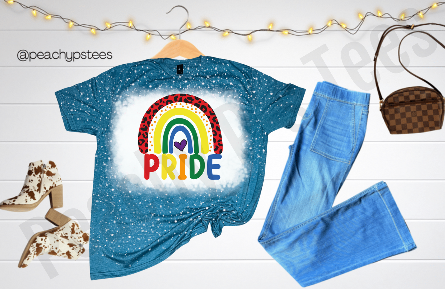 Pride Rainbow Bleached T-Shirt